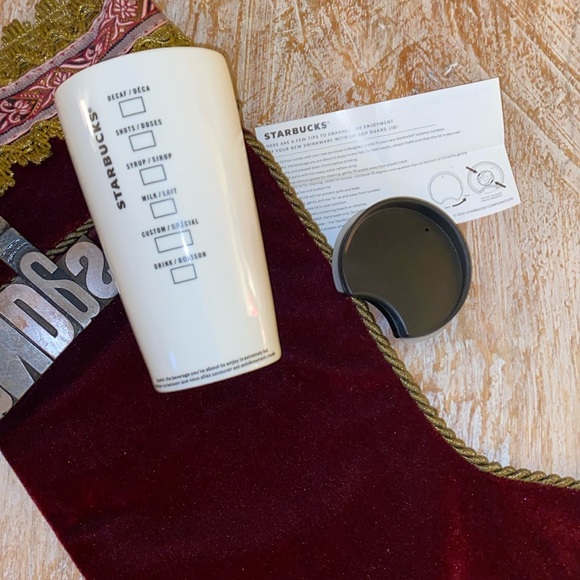 🆕☕️🧜♀️STARBUCKS 12 oz. 2021 “🧜♀️” Logo Ceramic Cup with Swivel Lid - Picture 4 of 8